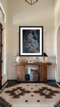 i wanna be a cowboy back and gold framed print