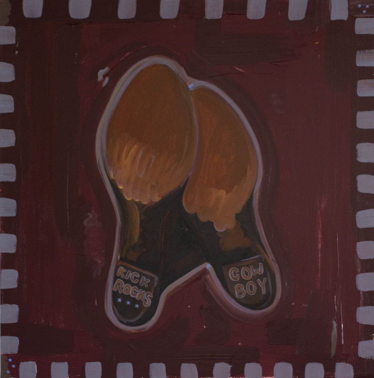 Kick Rocks Cowboy 36x36