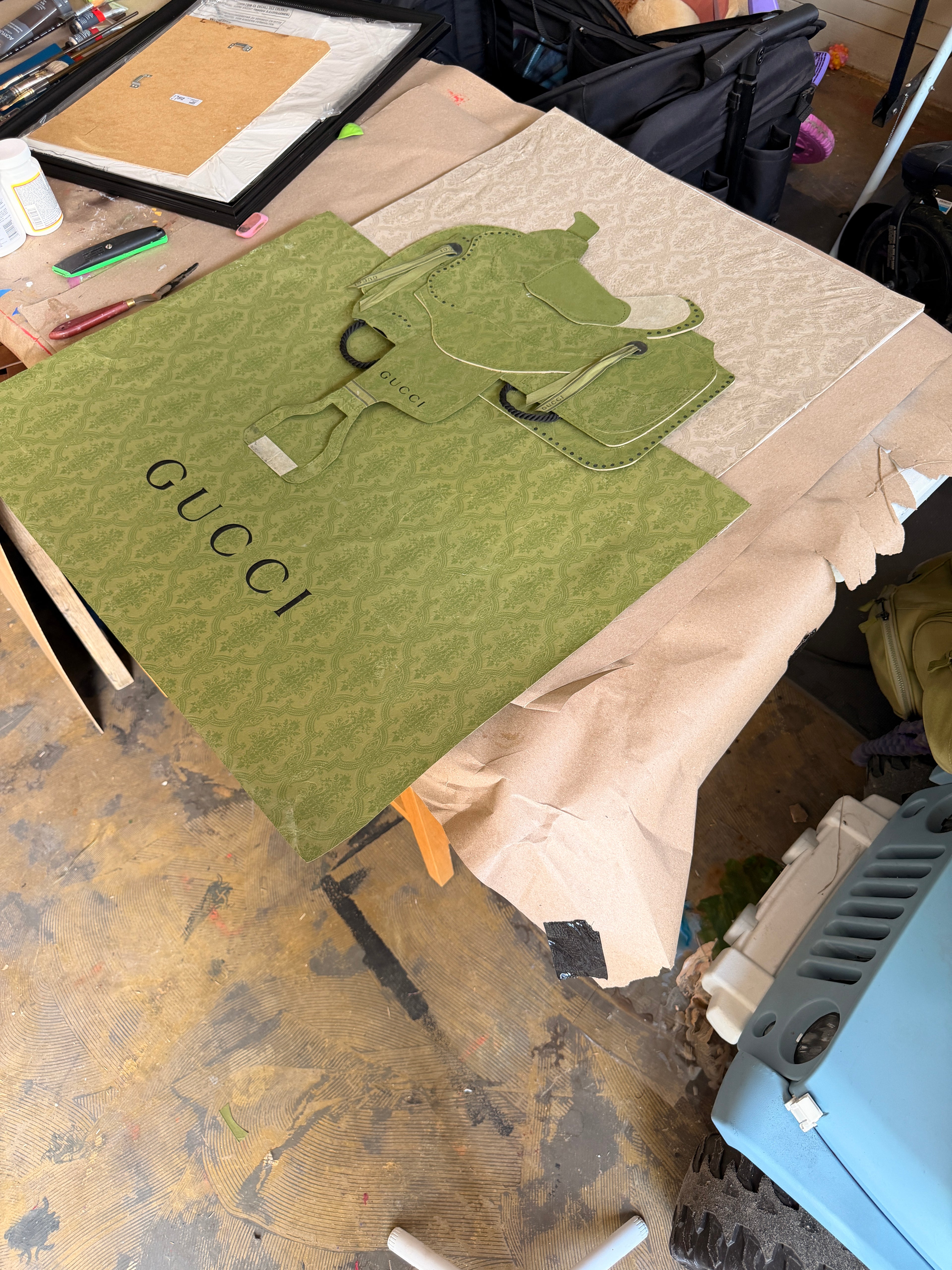 designer bag saddle art | custom order only