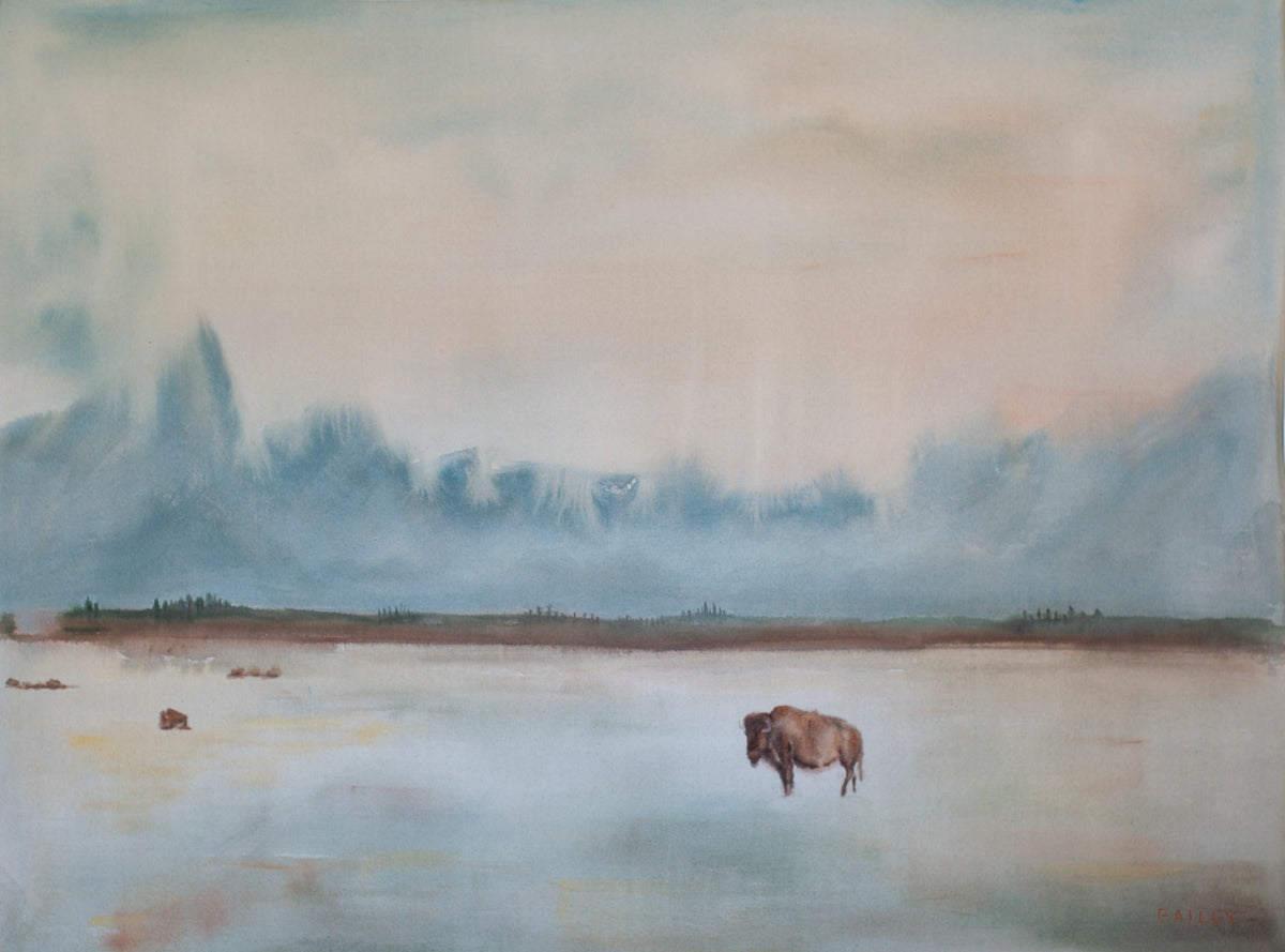 buffalo morning original 48x36