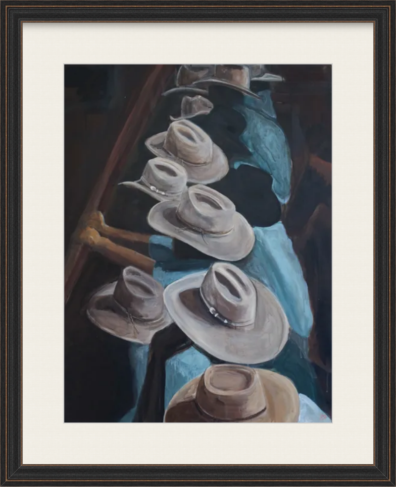 i wanna be a cowboy Augusta Framed Print