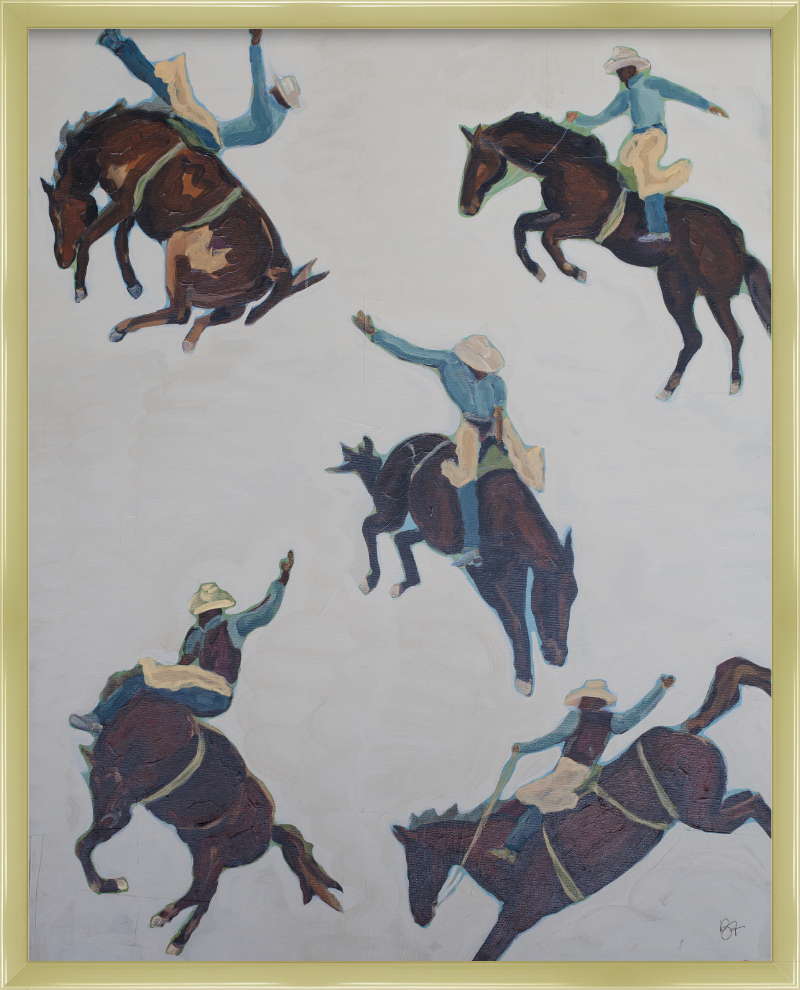 not my first rodeo Grande Sage Gloss Framed Print