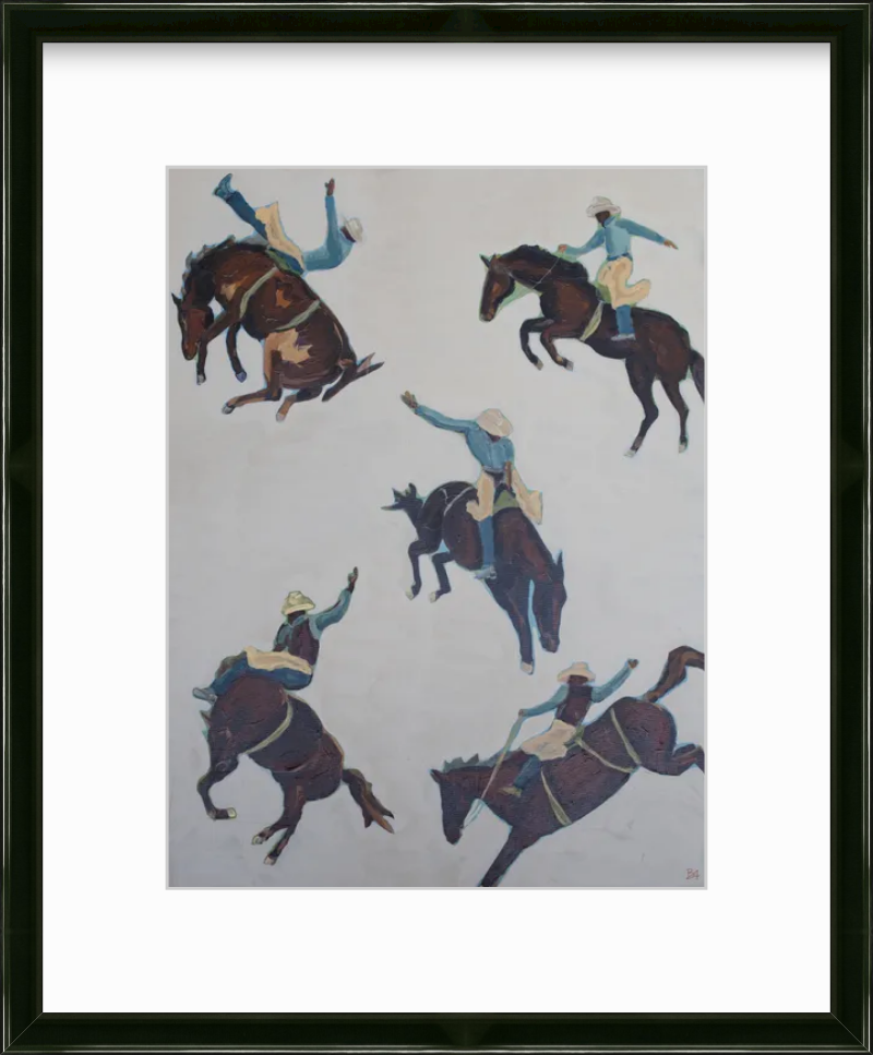 not my first rodeo Olive Gloss Framed Print